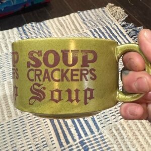 VINTAGE 1970S STONEWARE SOUP CUP MADE IN JAPAN